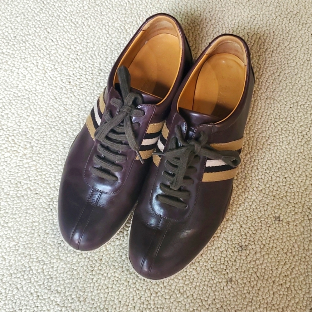Bally brown leather sneakers